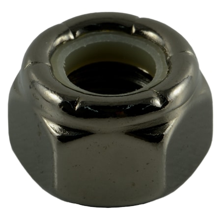 Nylon Insert Lock Nut, 5/16-24, Steel, Black Chrome, 6 PK